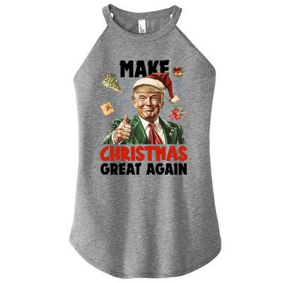 Make Christmas Great Again Pro Donald Trump Holiday Women's Perfect Tri Rocker Tank