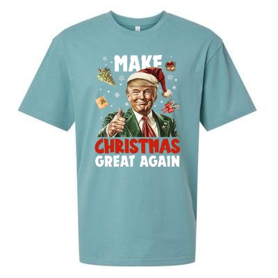 Make Christmas Great Again Pro Donald Trump Holiday Sueded Cloud Jersey T-Shirt