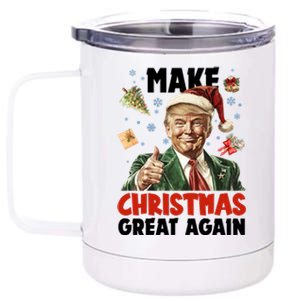 Make Christmas Great Again Pro Donald Trump Holiday 12 oz Stainless Steel Tumbler Cup