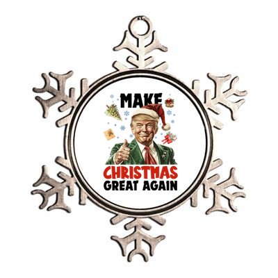 Make Christmas Great Again Pro Donald Trump Holiday Metallic Star Ornament