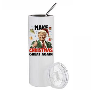 Make Christmas Great Again Pro Donald Trump Holiday Stainless Steel Tumbler