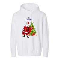 Merry Christmas Gift Santa Christmas Day Garment-Dyed Fleece Hoodie