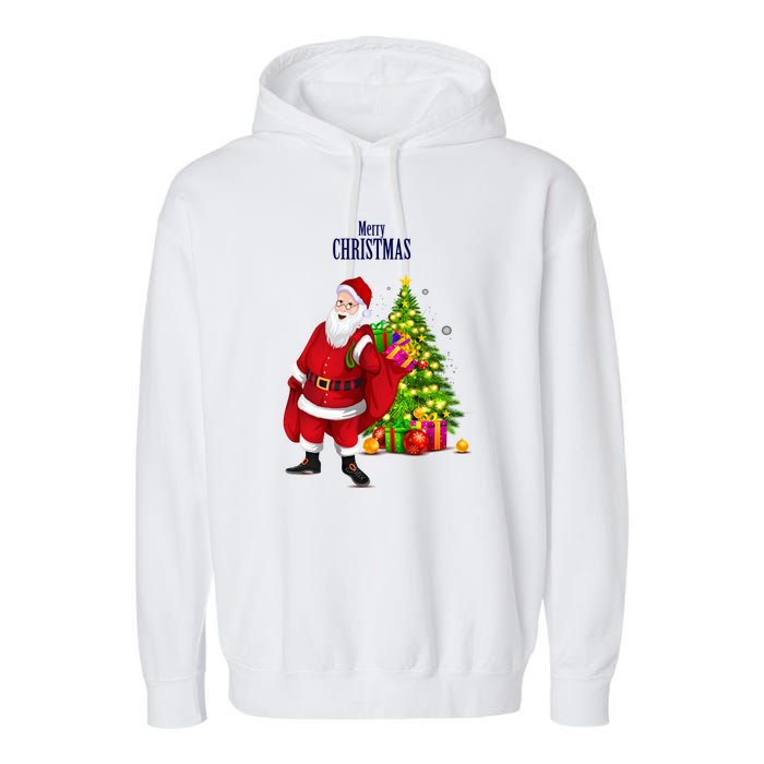 Merry Christmas Gift Santa Christmas Day Garment-Dyed Fleece Hoodie