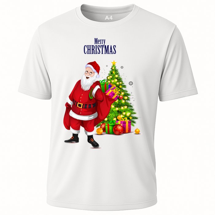 Merry Christmas Gift Santa Christmas Day Cooling Performance Crew T-Shirt