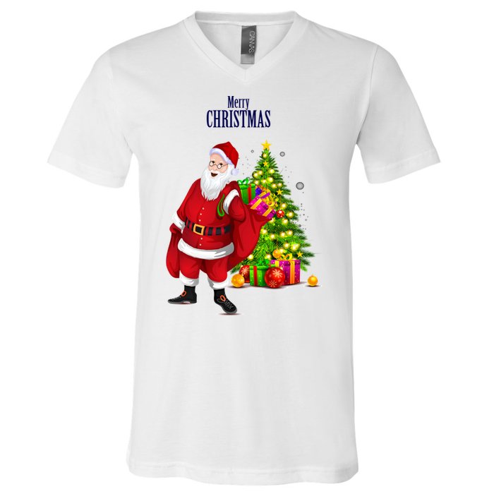 Merry Christmas Gift Santa Christmas Day V-Neck T-Shirt