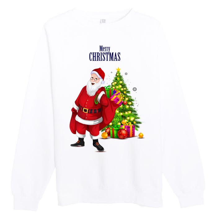 Merry Christmas Gift Santa Christmas Day Premium Crewneck Sweatshirt