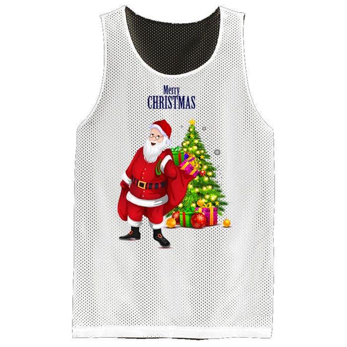 Merry Christmas Gift Santa Christmas Day Mesh Reversible Basketball Jersey Tank