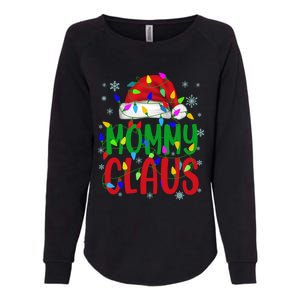 Mommy Claus Gift Christmas Lights Pajama Matching Family Great Gift Womens California Wash Sweatshirt