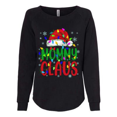 Mommy Claus Gift Christmas Lights Pajama Matching Family Great Gift Womens California Wash Sweatshirt