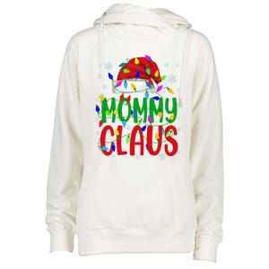 Mommy Claus Gift Christmas Lights Pajama Matching Family Great Gift Womens Funnel Neck Pullover Hood