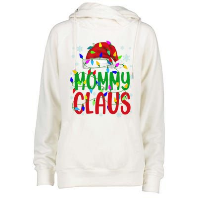 Mommy Claus Gift Christmas Lights Pajama Matching Family Great Gift Womens Funnel Neck Pullover Hood