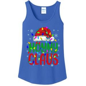 Mommy Claus Gift Christmas Lights Pajama Matching Family Great Gift Ladies Essential Tank