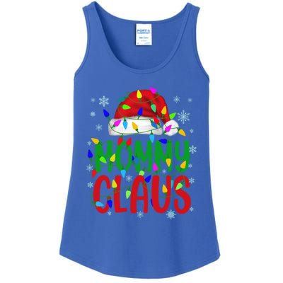 Mommy Claus Gift Christmas Lights Pajama Matching Family Great Gift Ladies Essential Tank