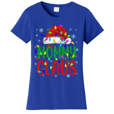 Mommy Claus Gift Christmas Lights Pajama Matching Family Great Gift Women's T-Shirt