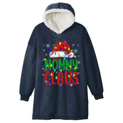 Mommy Claus Gift Christmas Lights Pajama Matching Family Great Gift Hooded Wearable Blanket