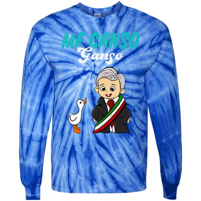 Me Canso Ganso Baby Amlo Cute Lopez Obrador Mexico Tie-Dye Long Sleeve Shirt