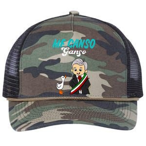 Me Canso Ganso Baby Amlo Cute Lopez Obrador Mexico Retro Rope Trucker Hat Cap