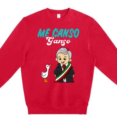 Me Canso Ganso Baby Amlo Cute Lopez Obrador Mexico Premium Crewneck Sweatshirt