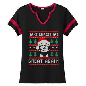 Make Christmas Great Again Trump Ladies Halftime Notch Neck Tee