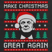 Make Christmas Great Again Trump 7 Panel Mesh Trucker Snapback Hat