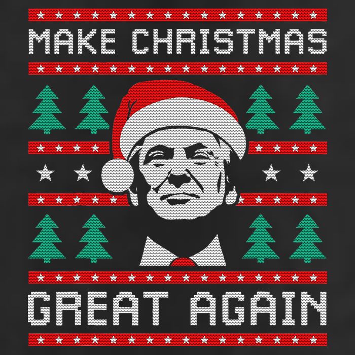 Make Christmas Great Again Trump 7 Panel Mesh Trucker Snapback Hat