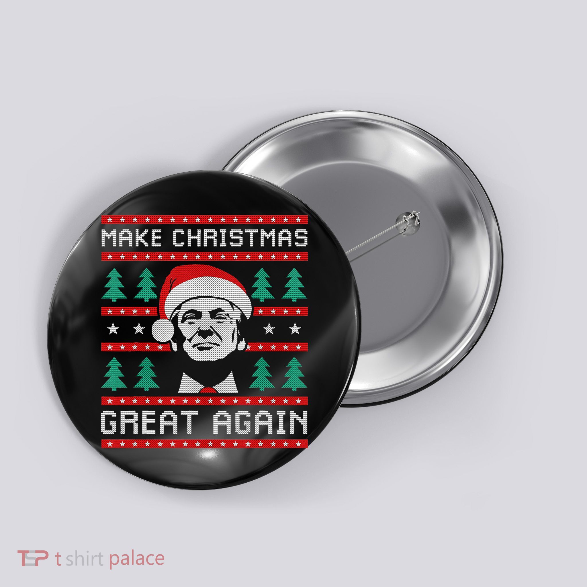 Make Christmas Great Again Trump Button