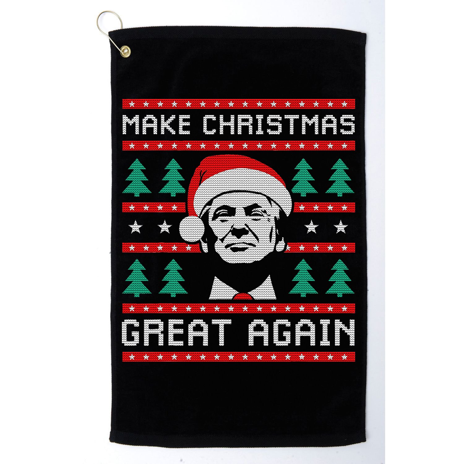 Make Christmas Great Again Trump Golf Towel