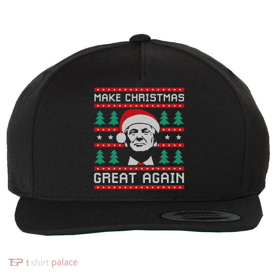 Make Christmas Great Again Trump Wool Snapback Cap