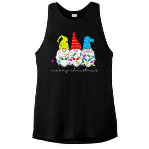 Merry Christmas Gnome Ladies PosiCharge Tri-Blend Wicking Tank