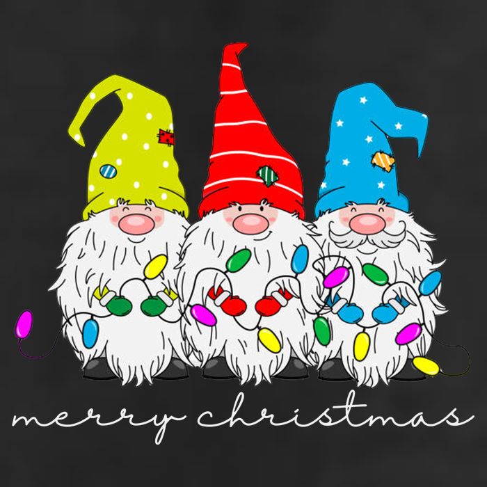 Merry Christmas Gnome 7 Panel Mesh Trucker Snapback Hat