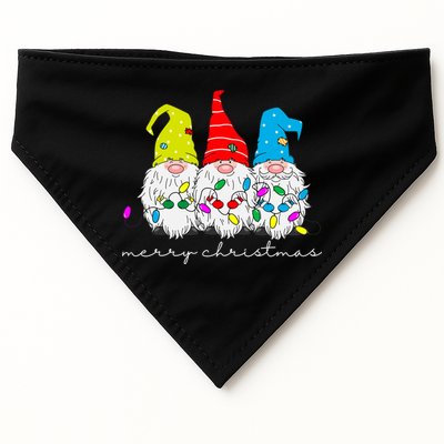 Merry Christmas Gnome USA-Made Doggie Bandana