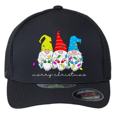 Merry Christmas Gnome Flexfit Unipanel Trucker Cap