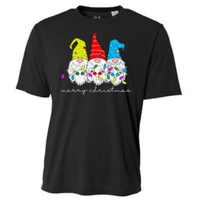 Merry Christmas Gnome Cooling Performance Crew T-Shirt