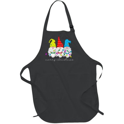 Merry Christmas Gnome Full-Length Apron With Pockets