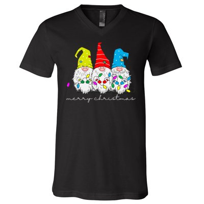 Merry Christmas Gnome V-Neck T-Shirt