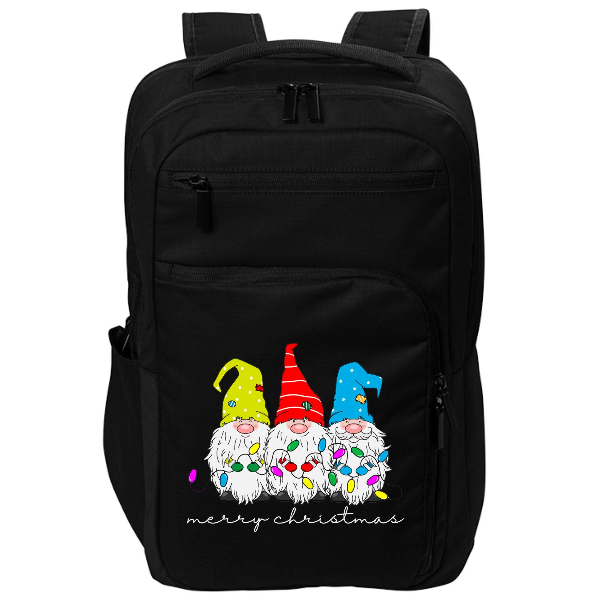 Merry Christmas Gnome Impact Tech Backpack