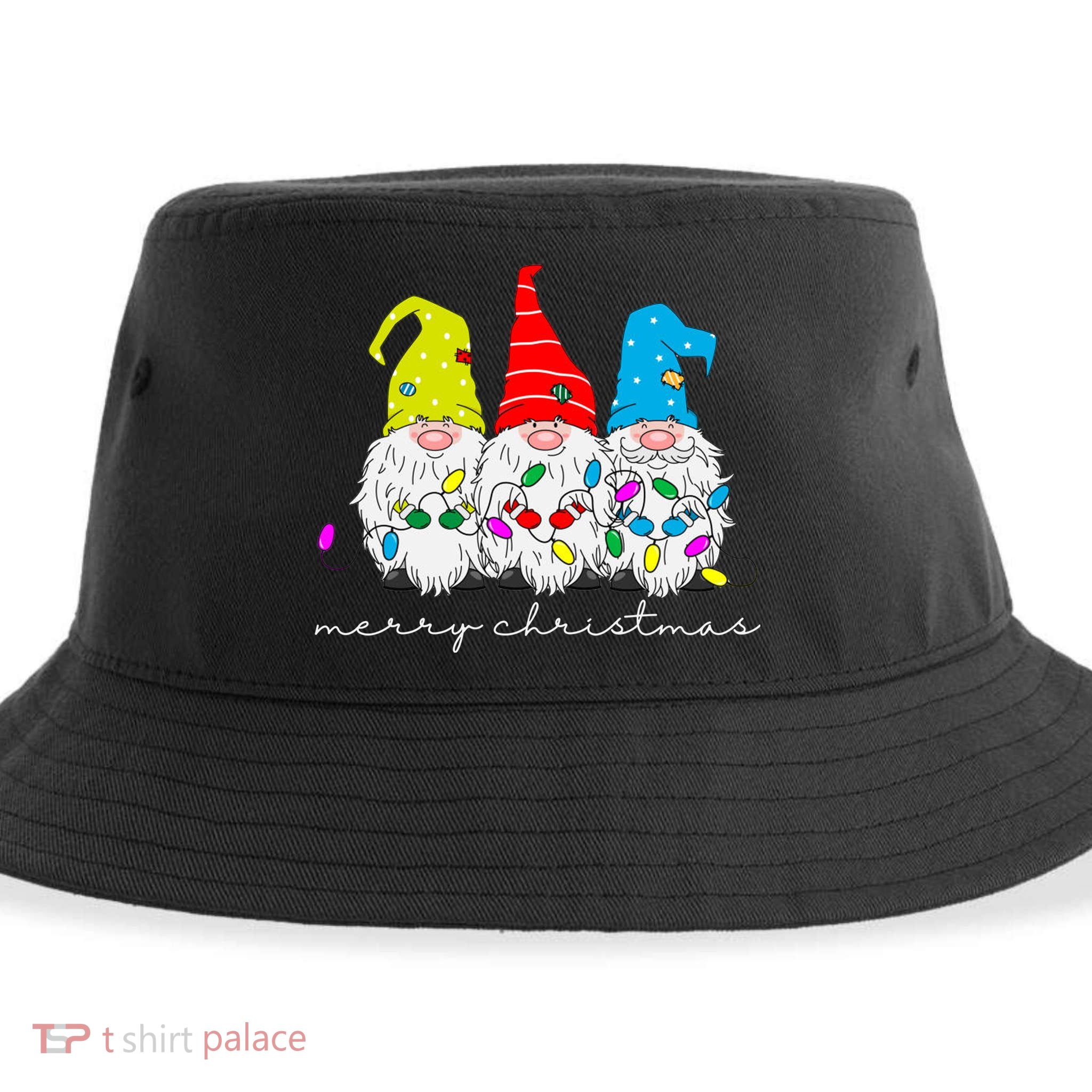 Merry Christmas Gnome Sustainable Bucket Hat