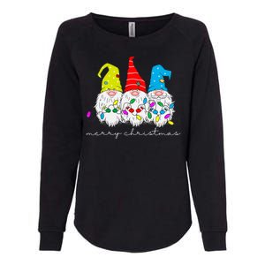 Merry Christmas Gnome Womens California Wash Sweatshirt