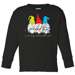 Merry Christmas Gnome Toddler Long Sleeve Shirt