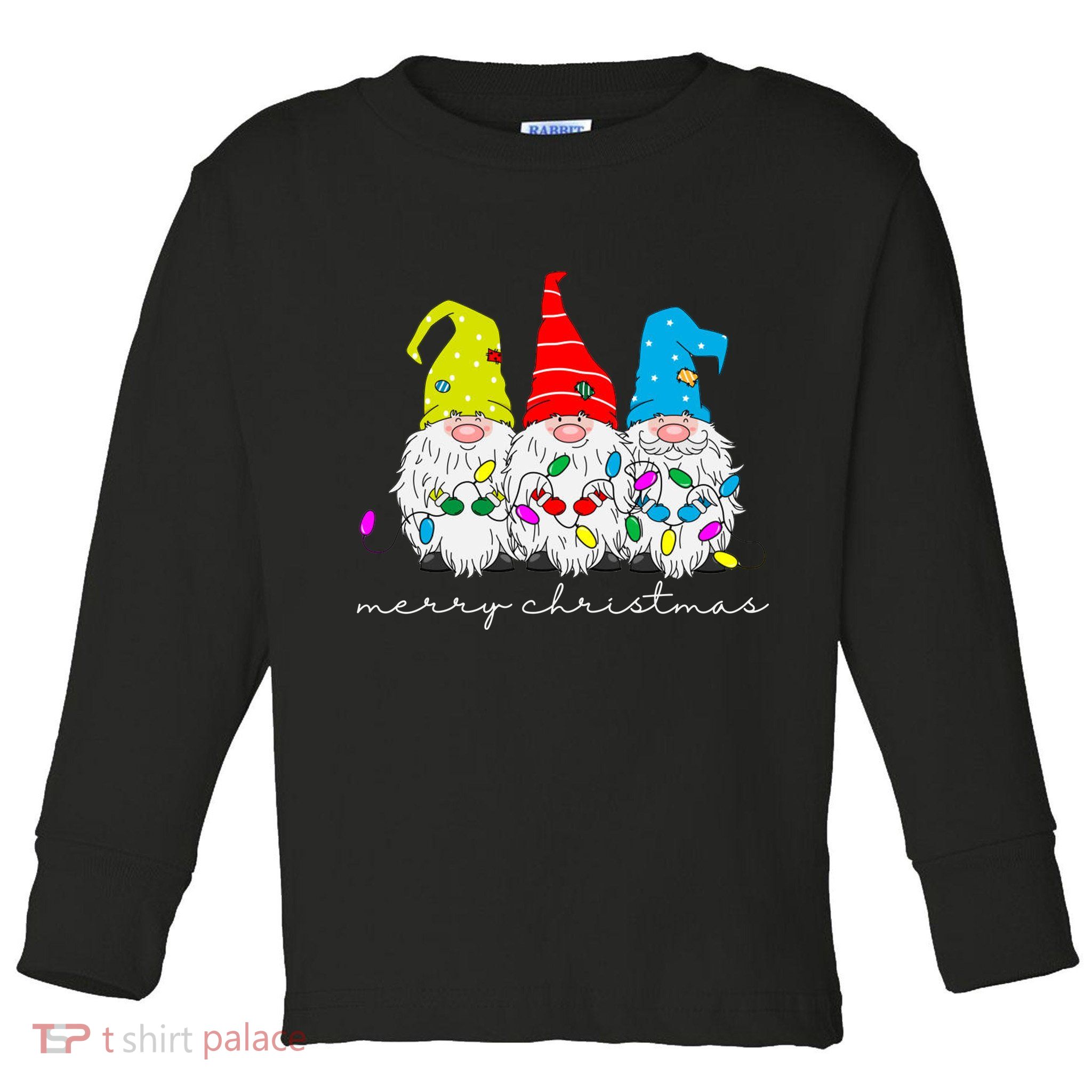 Merry Christmas Gnome Toddler Long Sleeve Shirt