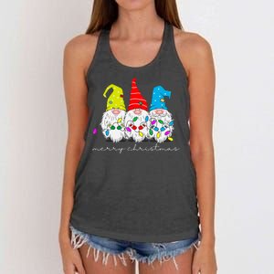 Merry Christmas Gnome Women's Knotted Racerback Tank