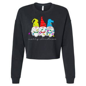 Merry Christmas Gnome Cropped Pullover Crew