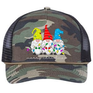 Merry Christmas Gnome Retro Rope Trucker Hat Cap