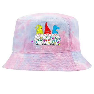 Merry Christmas Gnome Tie-Dyed Bucket Hat