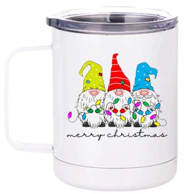 Merry Christmas Gnome 12 oz Stainless Steel Tumbler Cup