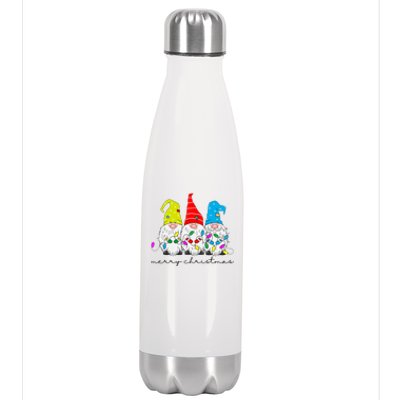 Merry Christmas Gnome Stainless Steel Insulated Water Bottle