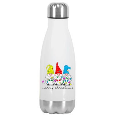 Merry Christmas Gnome Stainless Steel Insulated Water Bottle