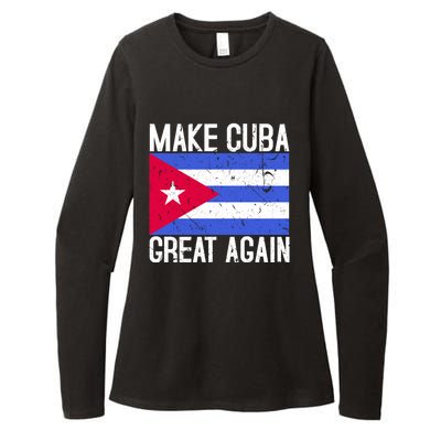 Make Cuba Great Again Cuban Flag Gift Womens CVC Long Sleeve Shirt