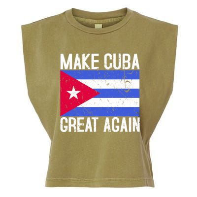 Make Cuba Great Again Cuban Flag Gift Garment-Dyed Women's Muscle Tee