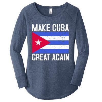 Make Cuba Great Again Cuban Flag Gift Women's Perfect Tri Tunic Long Sleeve Shirt